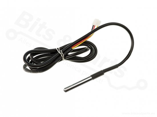 Temperature Sensor 1-wire Waterproof - Dallas DS18B20 90cm - Crowtail